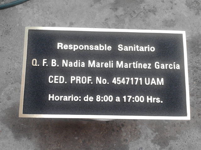 Placa Fundida en Bronce